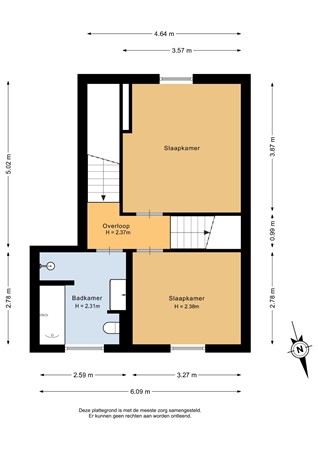 Floorplan - Wilhelminalaan 92, 5541 CZ Reusel